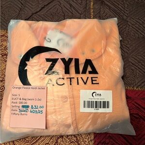 Zyia Active Orange Fleece Heidi Jacket